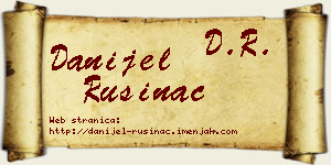 Danijel Rusinac vizit kartica